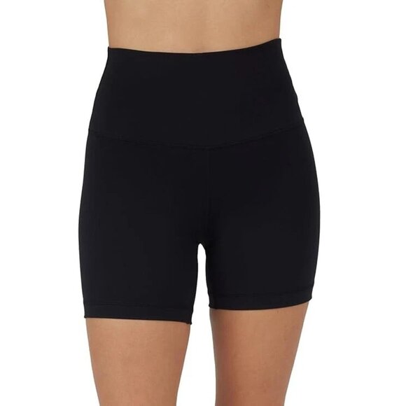 Yogalicious 2-PACK Lux Everyday 5" Biker Shorts Women XS Black High Rise Stretch - Picture 1 of 4